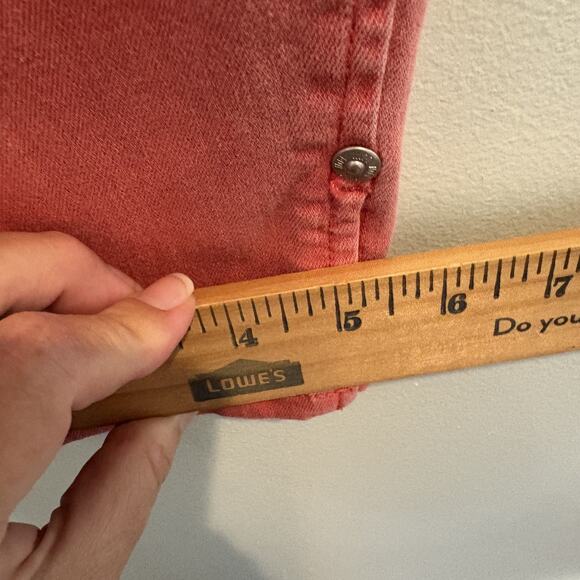 J Jill Authentic Fit Slim Ankle Jeans Women SZ 4 Pink Nantucket Red Ankle Pants - Picture 10 of 13